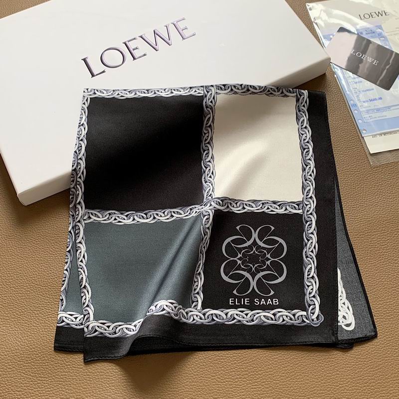 Loewe silk scarf 50X50cm E (8)