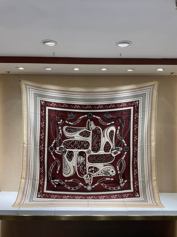 Scarf 140X140cm 70%羊绒30%真丝  E0711 (8)