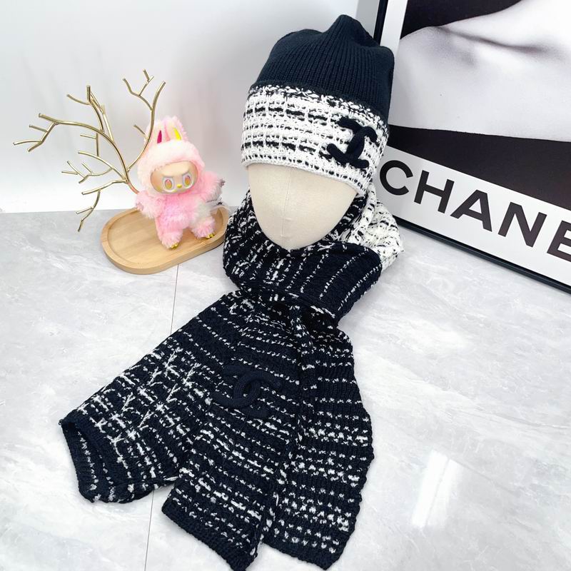 Chanel  scarf hat dx (2)