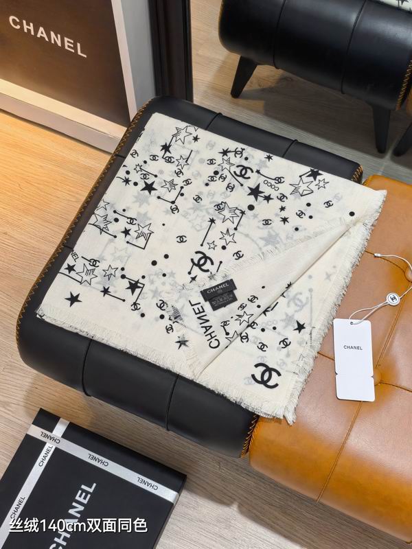 Chanel 140X140cm 70%羊绒30%真丝 E39 (7)
