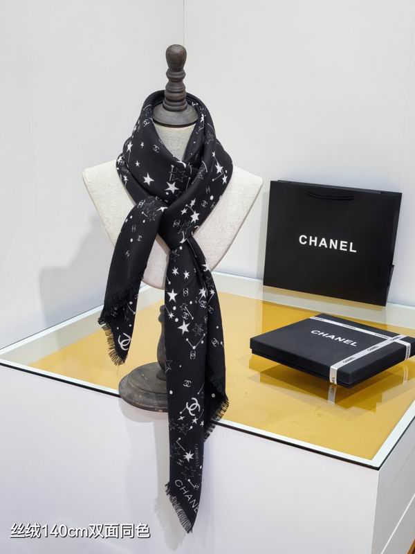 Chanel 140X140cm 70%羊绒30%真丝 E39 (9)