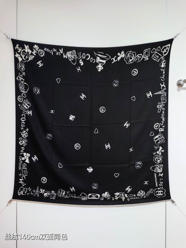Chanel 140X140cm 70%羊绒30%真丝 E40 (16)