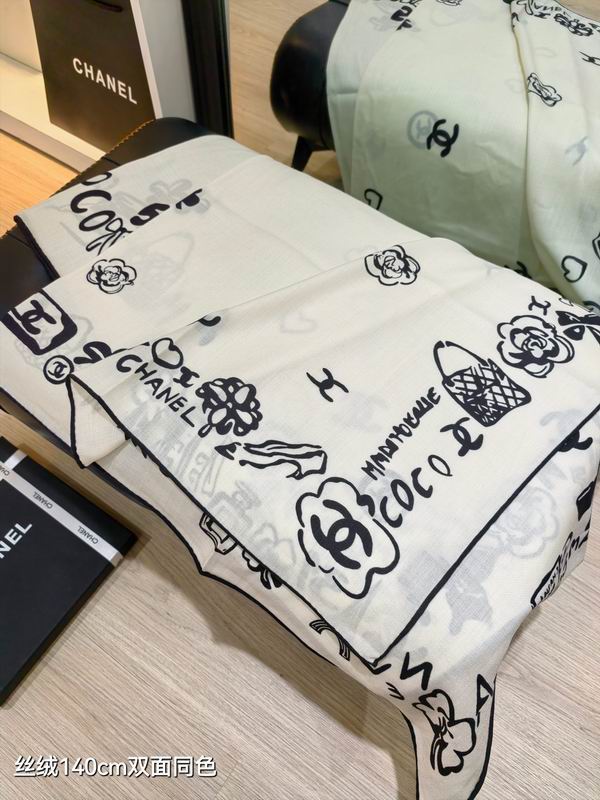 Chanel 140X140cm 70%羊绒30%真丝 E40 (5)