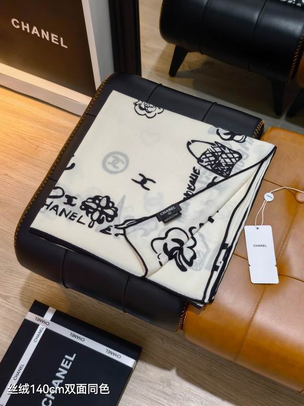 Chanel 140X140cm 70%羊绒30%真丝 E40 (7)