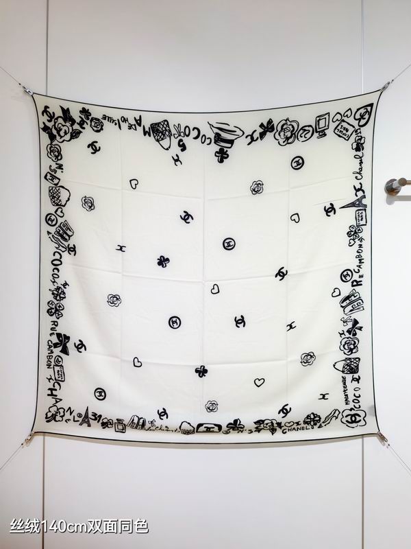 Chanel 140X140cm 70%羊绒30%真丝 E40 (8)