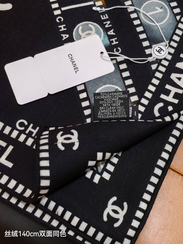 Chanel 140X140cm 70%羊绒30%真丝 E42 (12)
