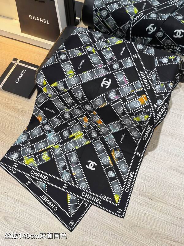 Chanel 140X140cm 70%羊绒30%真丝 E42 (14)