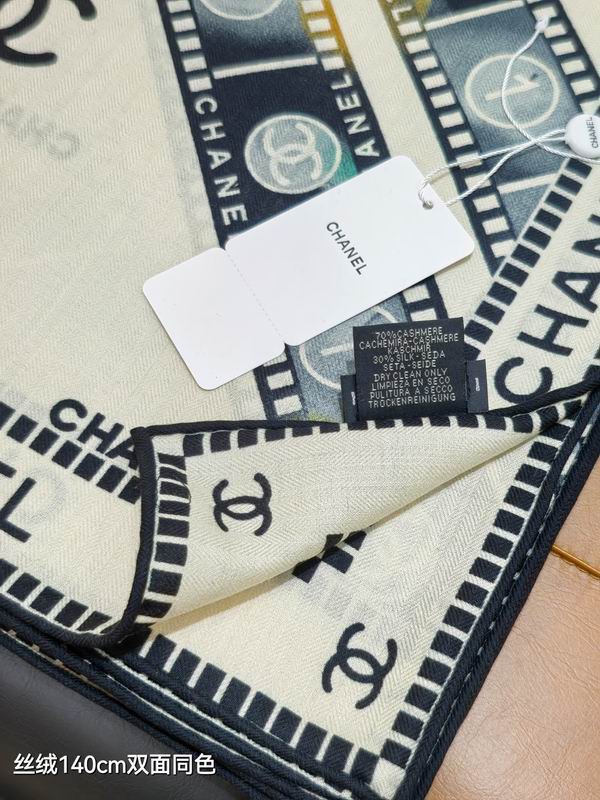 Chanel 140X140cm 70%羊绒30%真丝 E42 (4)