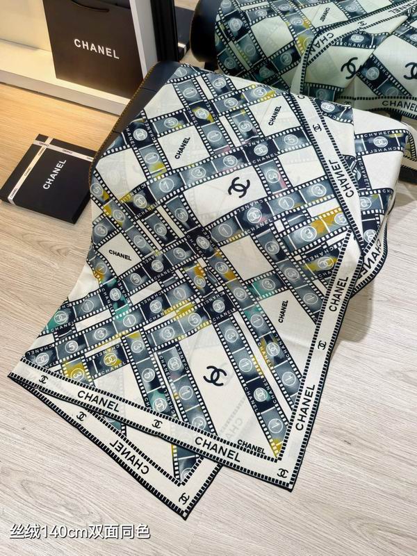 Chanel 140X140cm 70%羊绒30%真丝 E42 (6)