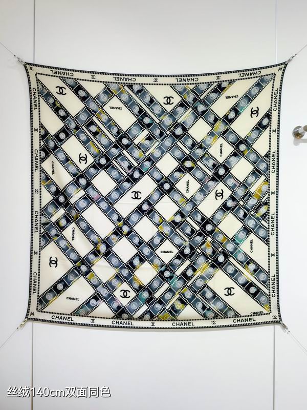 Chanel 140X140cm 70%羊绒30%真丝 E42 (8)