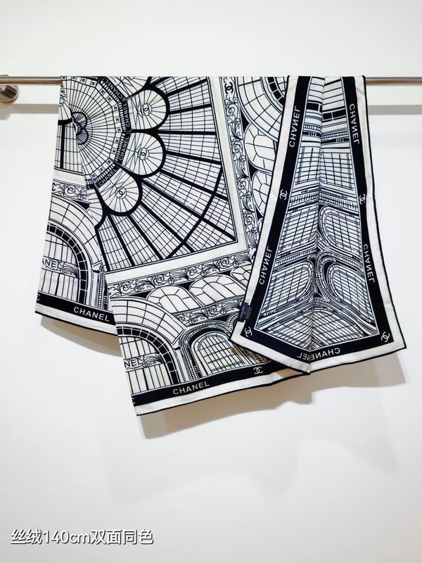 Chanel Scarf 140X140cm 70%羊绒30%真丝 E08 (11)