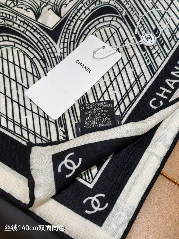 Chanel Scarf 140X140cm 70%羊绒30%真丝 E08 (12)