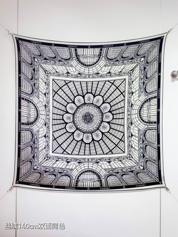 Chanel Scarf 140X140cm 70%羊绒30%真丝 E08 (16)