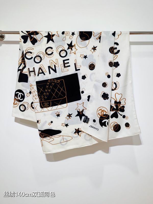 Chanel Scarf 140X140cm 70%羊绒30%真丝 E17 (11)