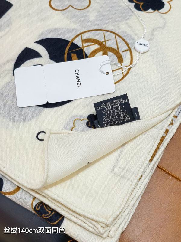 Chanel Scarf 140X140cm 70%羊绒30%真丝 E17 (12)