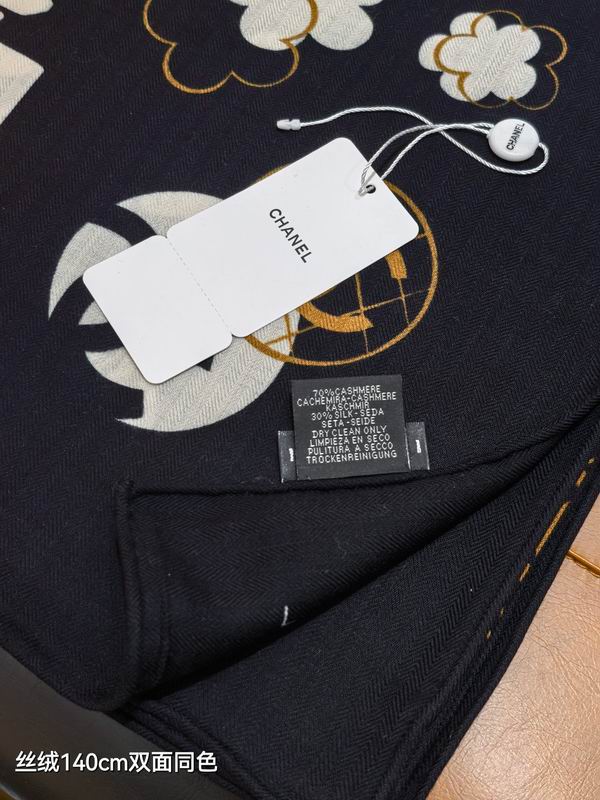 Chanel Scarf 140X140cm 70%羊绒30%真丝 E17 (4)