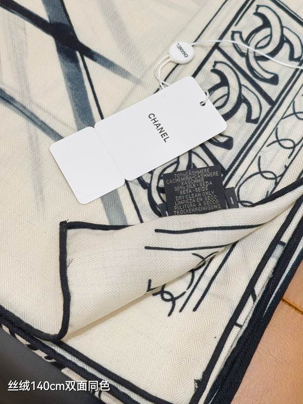 Chanel Scarf 140X140cm 70%羊绒30%真丝 E18 (12)