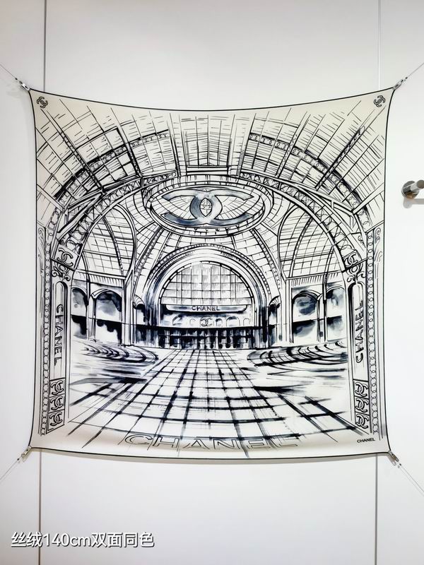 Chanel Scarf 140X140cm 70%羊绒30%真丝 E18 (16)