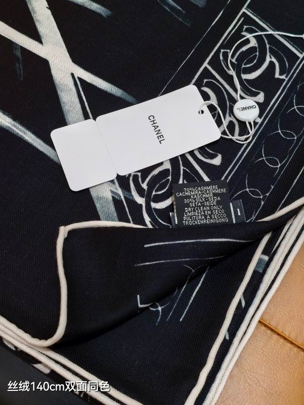 Chanel Scarf 140X140cm 70%羊绒30%真丝 E18 (4)