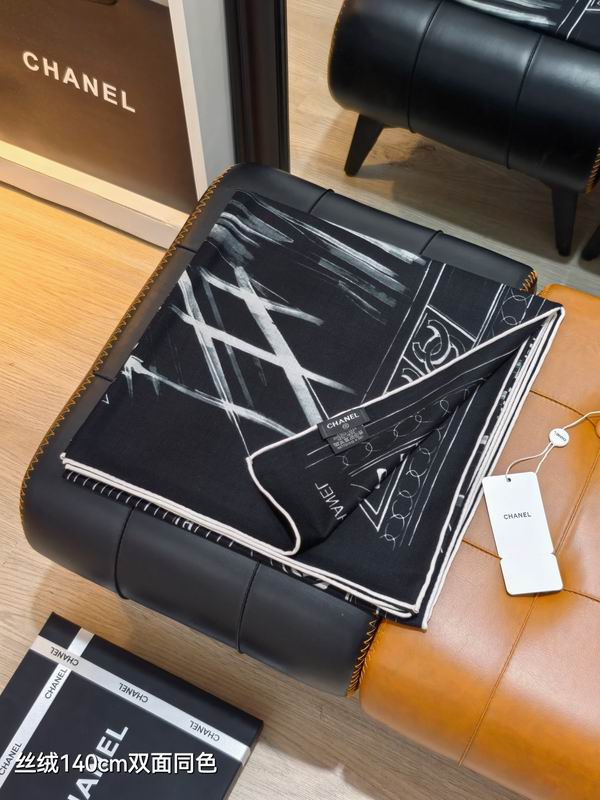 Chanel Scarf 140X140cm 70%羊绒30%真丝 E18 (7)