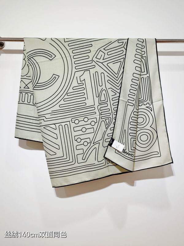 Chanel Scarf 140X140cm 70%羊绒30%真丝 E19 (11)