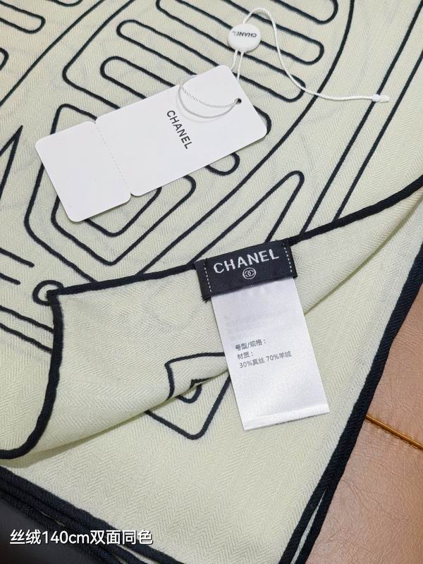 Chanel Scarf 140X140cm 70%羊绒30%真丝 E19 (12)
