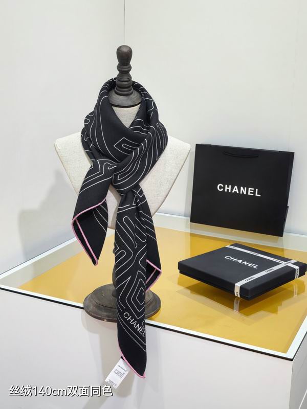 Chanel Scarf 140X140cm 70%羊绒30%真丝 E19 (2)