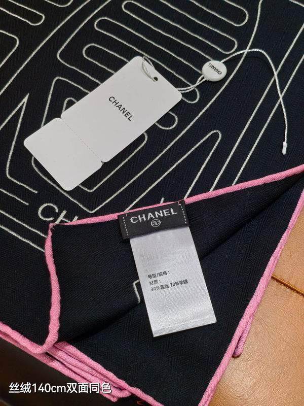 Chanel Scarf 140X140cm 70%羊绒30%真丝 E19 (4)