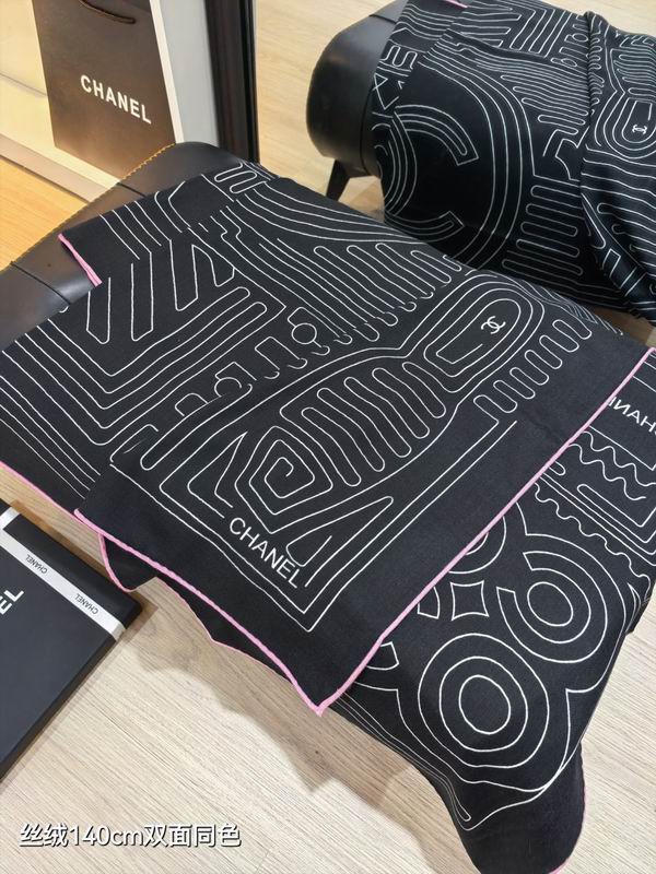 Chanel Scarf 140X140cm 70%羊绒30%真丝 E19 (5)