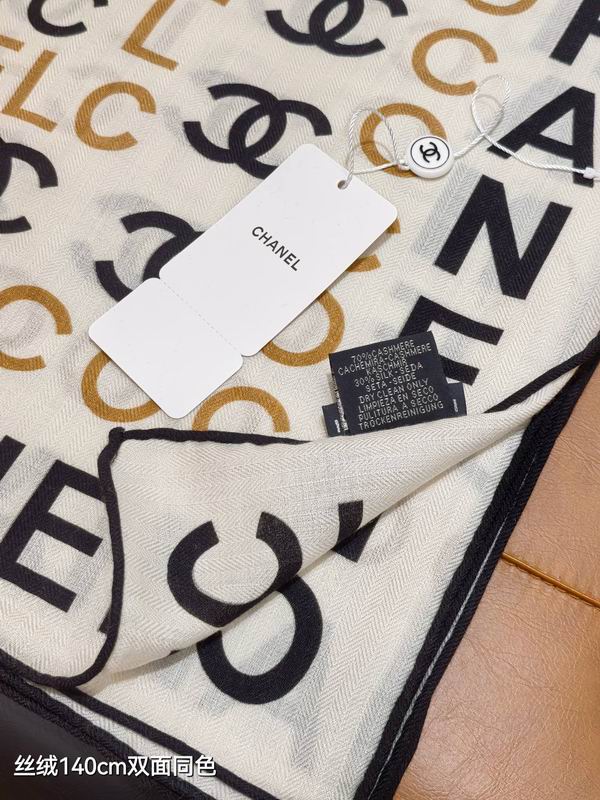 Chanel Scarf 140X140cm 70%羊绒30%真丝 E20 (12)