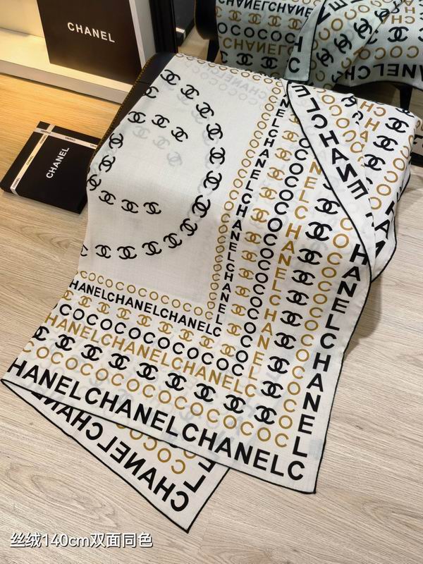Chanel Scarf 140X140cm 70%羊绒30%真丝 E20 (14)