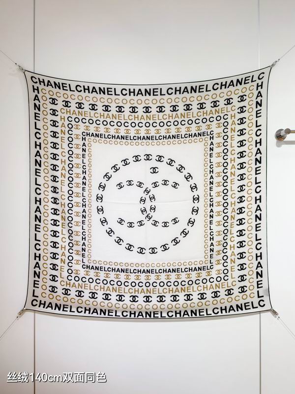 Chanel Scarf 140X140cm 70%羊绒30%真丝 E20 (16)