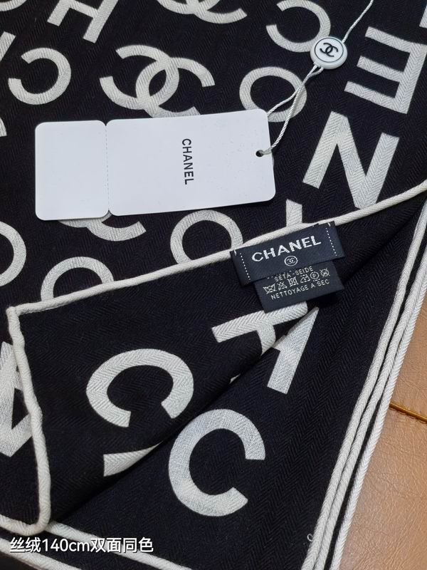 Chanel Scarf 140X140cm 70%羊绒30%真丝 E20 (4)