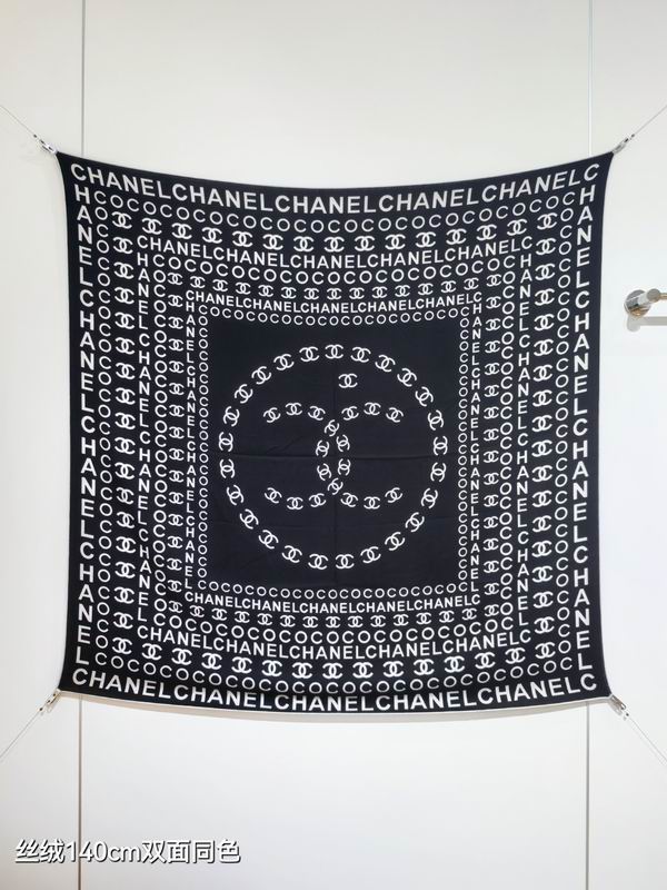 Chanel Scarf 140X140cm 70%羊绒30%真丝 E20 (8)
