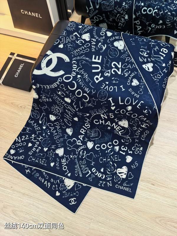 Chanel Scarf 140X140cm 70%羊绒30%真丝 E23 (14)