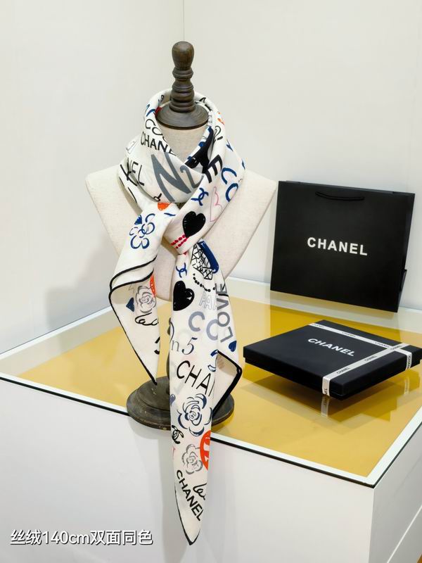 Chanel Scarf 140X140cm 70%羊绒30%真丝 E23 (18)