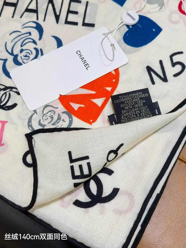Chanel Scarf 140X140cm 70%羊绒30%真丝 E23 (20)