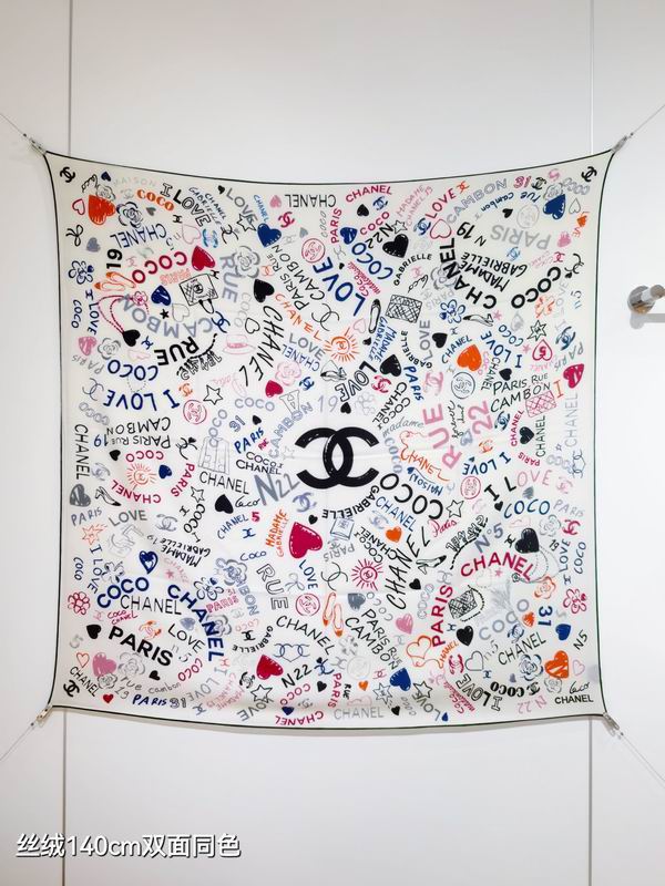 Chanel Scarf 140X140cm 70%羊绒30%真丝 E23 (24)