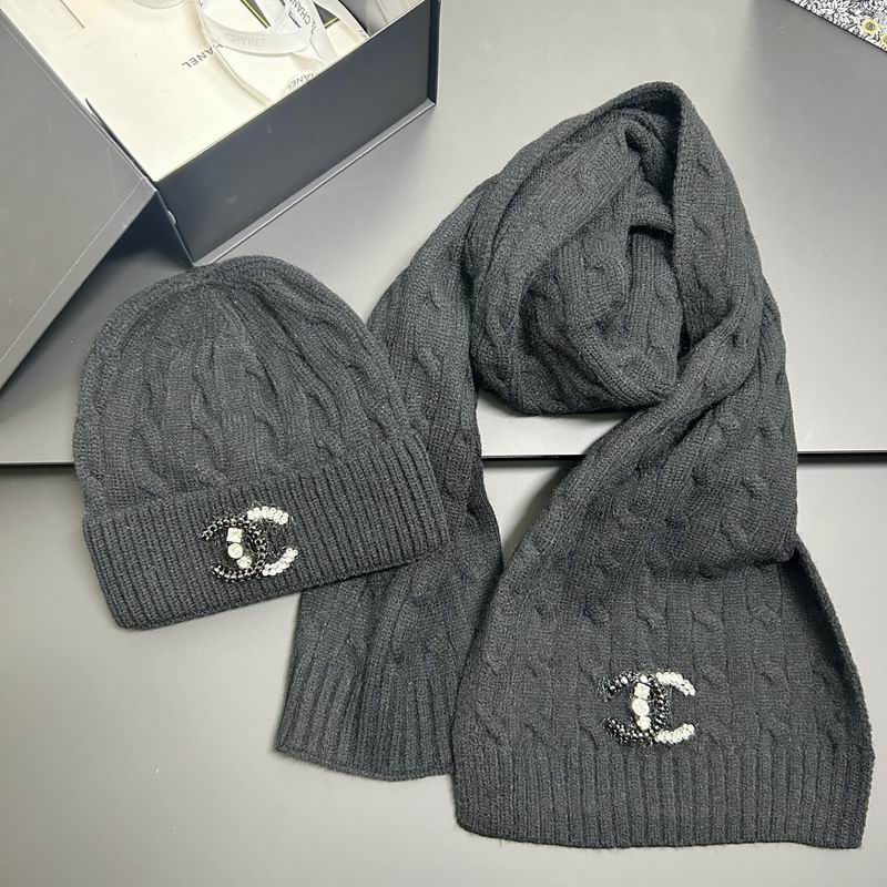 Chanel scarf hat dx (157)