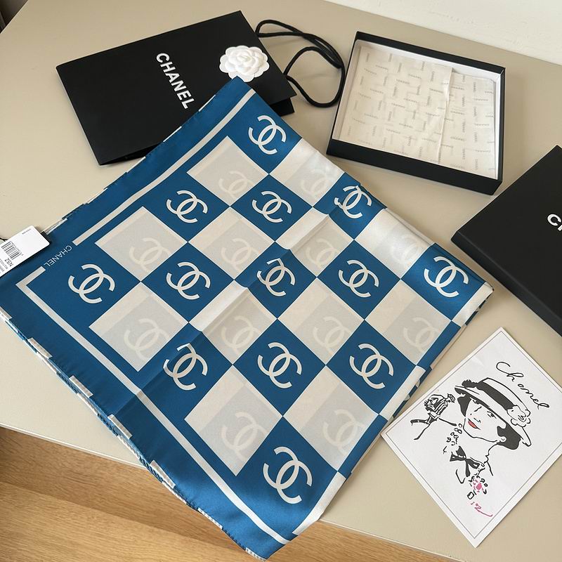 Chanel silk Scarf 90X90cm hm (105)