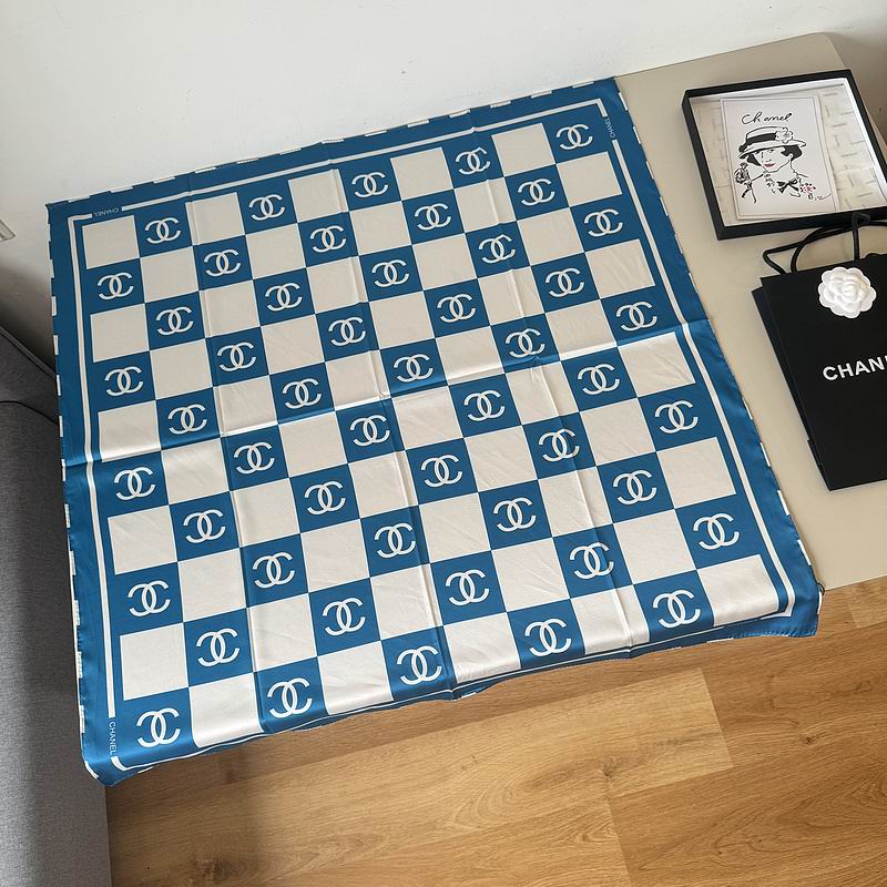 Chanel silk Scarf 90X90cm hm (107)