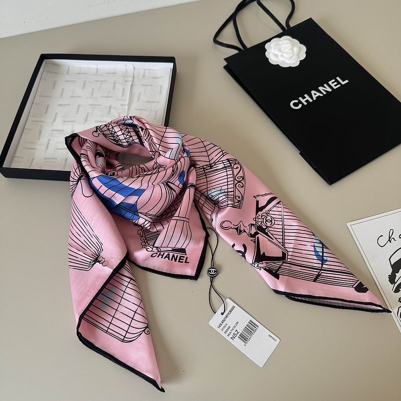 Chanel silk Scarf 90X90cm hm (66)