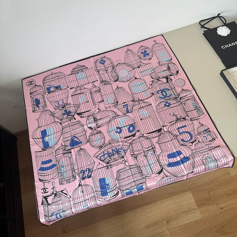 Chanel silk Scarf 90X90cm hm (67)