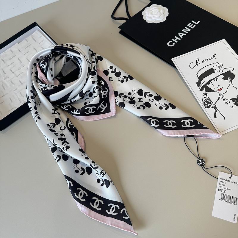 Chanel silk Scarf 90X90cm hm (73)