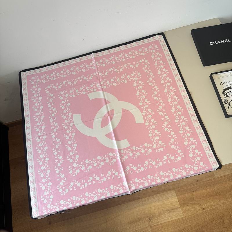 Chanel silk Scarf 90X90cm hm (77)