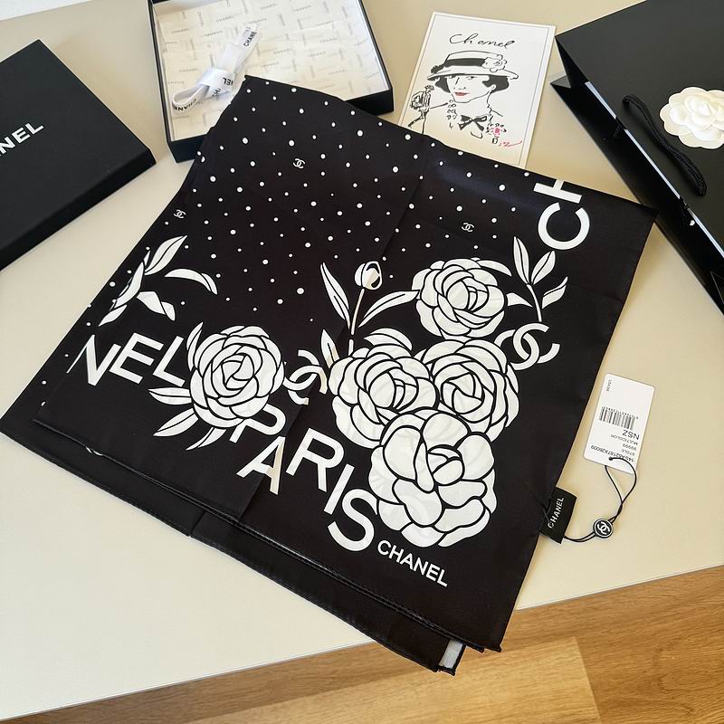 Chanel silk Scarf 90X90cm hm (82)