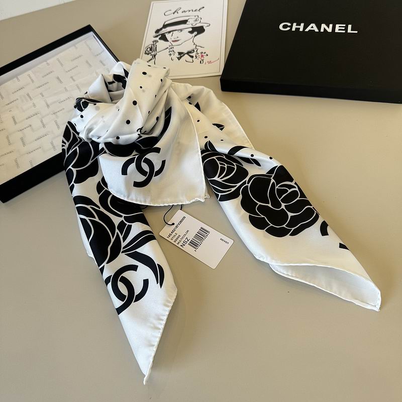 Chanel silk Scarf 90X90cm hm (86)