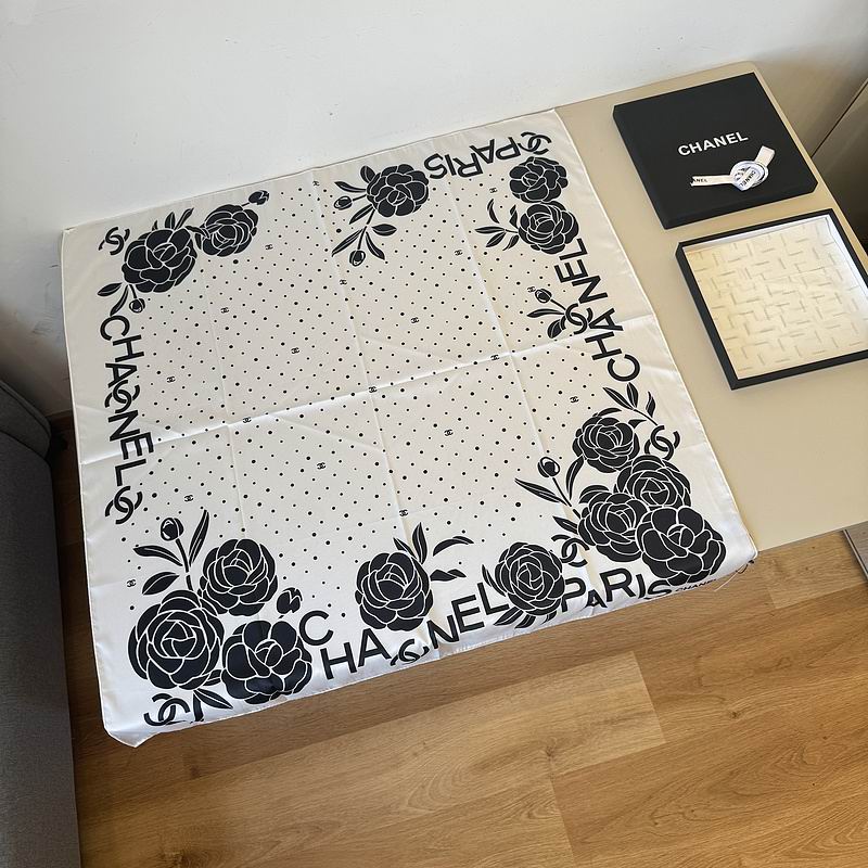 Chanel silk Scarf 90X90cm hm (87)