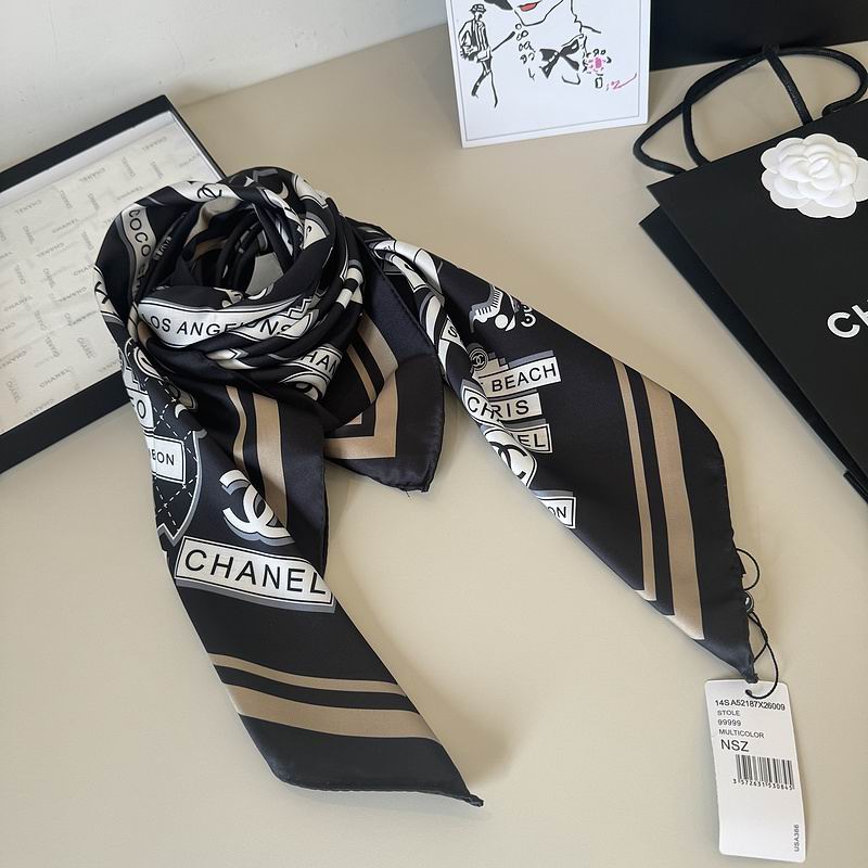 Chanel silk Scarf 90X90cm hm (90)