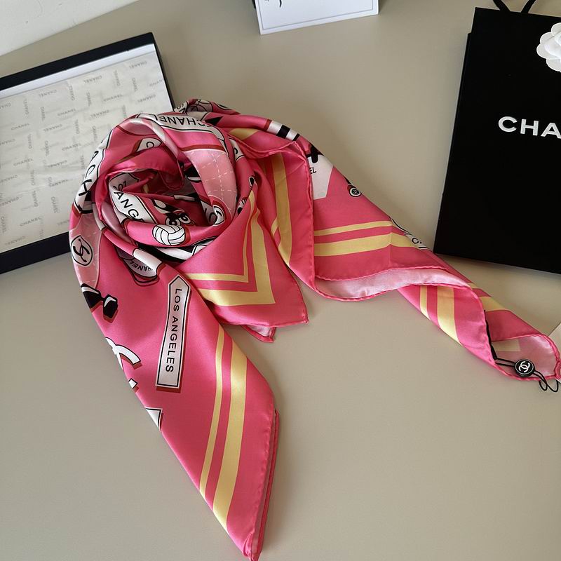 Chanel silk Scarf 90X90cm hm (93)